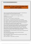 SPMT 304 - Exam 1 Exam Questions And Answers 2025 Update