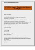 SPMT 304 Exam 2 Questions And Answers 2025 Update&period;