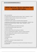 SPMT 304 Exam 2 Review Questions And Answers 2025 Update&period;