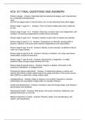  HCA 101 FINAL QUESTIONS AND ANSWERS