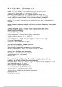 HCA 101 FINAL STUDY GUIDE