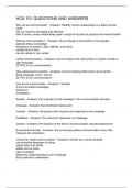 HCA 101 QUESTIONS AND ANSWERS