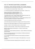 HCA 101 REVIEW QUESTIONS & ANSWERS