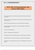 WCU NSG 212 Exam Questions And Answers 2025 Update&period;