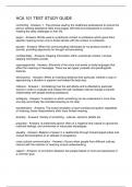 HCA 101 TEST STUDY GUIDE