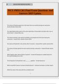 WCU PHYS 261 Final Exam Questions And Answers 2025 Update