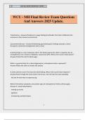WCU - MH Final Review Exam Questions And Answers 2025 Update&period;