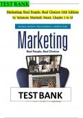 Marketing Real People Real Choices 11th Edition Test Bank
