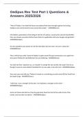 Oedipus Rex Test Part 1 Questions & Answers 2025&sol;2026