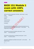BIOD 151 Module 1 exam with 100&percnt; correct answers&period;