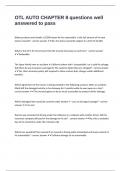 OTL AUTO CHAPTER 8 questions well answered to pass