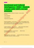 Emotional and Cultural Intelligence - D082 - Module 1 exam with 100&percnt; correct answers&period;