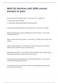NHS 111 Revision with 100&percnt; correct answers to pass