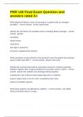 PNR 140 Final Exam Question and answers rated A&plus;
