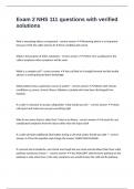 Exam 2 NHS 111 questions with verified solutions