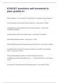 ETA&sol;CET questions well answered to pass graded A&plus;