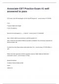 Associate CET Practice Exam &num;1 well answered to pass 