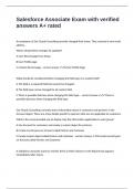 Salesforce Associate Exam with verified answers A&plus; rated
