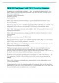 MDC III Final Exam &vert;&vert; with 100&percnt; Error-free Solutions&period;