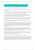 NSG-121 HEALTH ASSESSMENT EXAM I STUDY GUIDE &vert;&vert; WITH 100&percnt; ERROR-FREE ANSWERS&period;