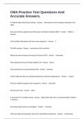 CMA Practice Test Questions And Accurate Answers&period;