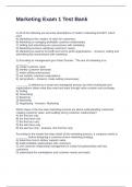 Marketing Exam 1 Test Bank Questions and Answers