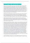 Nursing 121 Final &vert;&vert; with Error-free Solutions&period;