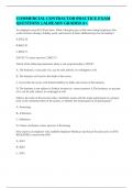COMMERCIAL CONTRACTOR PRACTICE EXAM QUESTIONS &vert;&vert; ALREADY GRADED A&plus;&period;