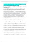 FLORIDA CONTRACTORS EXAM TEST QUESTIONS &vert;&vert; ALL ANSWERS ARE CORRECT 100&percnt;&period;
