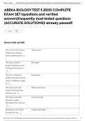 ABEKA BIOLOGY TEST 5 2025&vert; COMPLETE EXAM SET &lpar;questions and verified answers&rpar;frequently most tested questions &lpar;ACCURATE SOLUTIONS&rpar;&vert; already passed&excl;&excl;