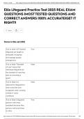 Ellis Lifeguard Practice Test 2025 REAL EXAM QUESTIONS &vert;MOST TESTED QUESTIONS AND CORRECT ANSWERS &vert;100&percnt; ACCURATE&vert;GET IT RIGHT&excl;&excl;