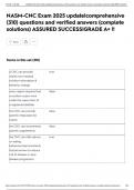 NASM-CNC Exam 2025 update&vert;comprehensive &lpar;310&rpar; questions and verified answers &lpar;complete solutions&rpar; ASSURED SUCCESS&vert;GRADE A&plus; &excl;&excl;