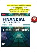 TEST BANK for Financial Accounting 13th Edition by C William Thomas and Wendy M&period; Tietz Verified Chapter's 1 - 12 &vert; Complete  