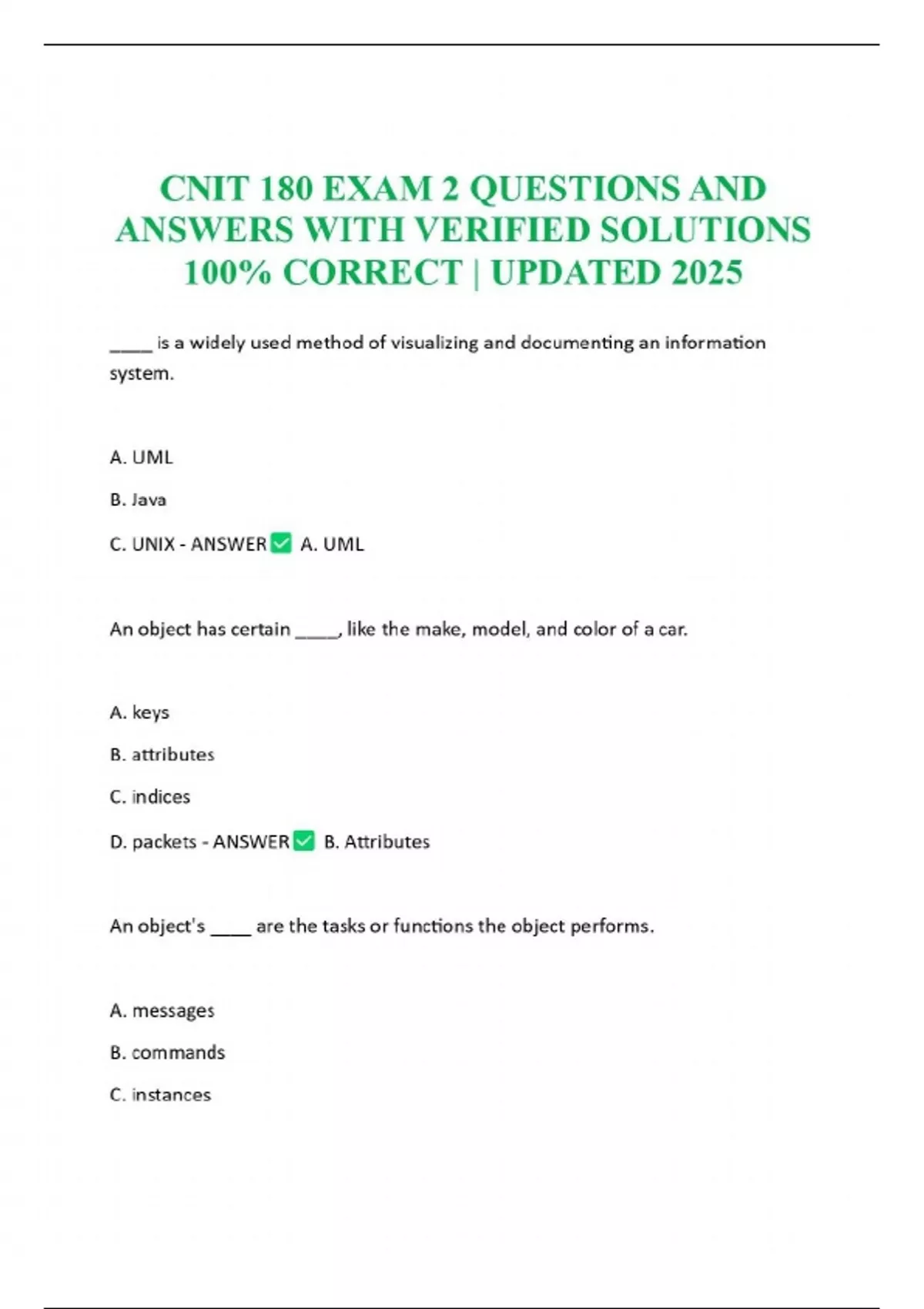 CNIT 180 EXAM 2 QUESTIONS AND ANSWERS WITH VERIFIED SOLUTIONS 100% ...
