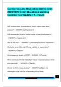 Cardiovascular Medication NURS 5334  2024&sol;2025 Exam Questions Marking  Scheme New Update &vert; A&plus; Rated 