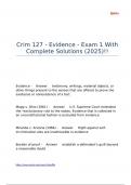 Crim 127 - Evidence - Exam 1 With Complete Solutions &lpar;2025&rpar;&excl;&excl;