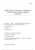 PRPA Rules Of Evidence Questions And Answers Latest Update &lpar;2025&rpar;&excl;&excl;