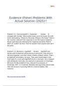 Evidence &lpar;Fisher&rpar; Problems With Actual Solution &lpar;2025&rpar;&excl;&excl;