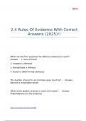 2&period;4 Rules Of Evidence With Correct Answers &lpar;2025&rpar;&excl;&excl;