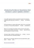 Analyzing Evidence Questions And Answers Latest Update &lpar;2025&rpar;&excl;&excl;