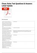 Chsaa Rules Test Questions & Answers Latest Update