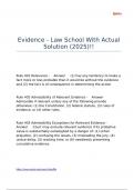Evidence - Law School With Actual Solution &lpar;2025&rpar;&excl;&excl;