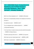 DXI II 2024&sol;2025 Exam Comprehensive  Questions and Verified Answers &vert;  Accurate Solutions &vert; Get it 100&percnt;  Correct&excl;&excl; &vert; Already Graded A&plus; 