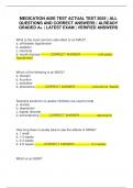 MEDICATION AIDE TEST ACTUAL TEST 2025 &vert; ALL QUESTIONS AND CORRECT ANSWERS &vert; ALREADY GRADED A&plus; &vert; LATEST EXAM &vert; VERIFIED ANSWERS