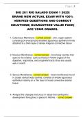 BIO 201 RIO SALADO EXAM 1 2025&vert;  BRAND NEW ACTUAL EXAM WITH 100&percnt;  VERIFIED QUESTIONS AND CORRECT  SOLUTIONS&vert; GUARANTEED VALUE PACK&vert;  ACE YOUR GRADES&period;
