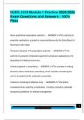 NURS 5334 Module 1 Practice 2024&sol;2025  Exam Questions and Answers &vert; 100&percnt;  Pass 