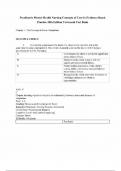 Test Bank for Psychiatric Mental Health Nursing&colon; Concepts of Care in Evidence-Based Practice 10th Edition by Mary C&period; Townsend &lpar;2025&sol;2026&rpar; &vert; NCLEX-Style Questions & Answers