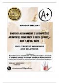 BNU1501 Assignment 2 &lpar;COMPLETE ANSWERS&rpar; Semester 1 2025 &lpar;199915&rpar;- DUE 1 April 2025&semi; 100&percnt; correct solutions and explanations