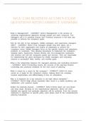 WGU C201 BUSINESS ACUMEN EXAM QUESTIONS WITH CORRECT ANSWERS