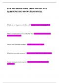 NUR 635 PHARM FINAL EXAM REVIEW 2025 QUESTIONS AND ANSWERS &lpar;VERIFIED&rpar;&period;